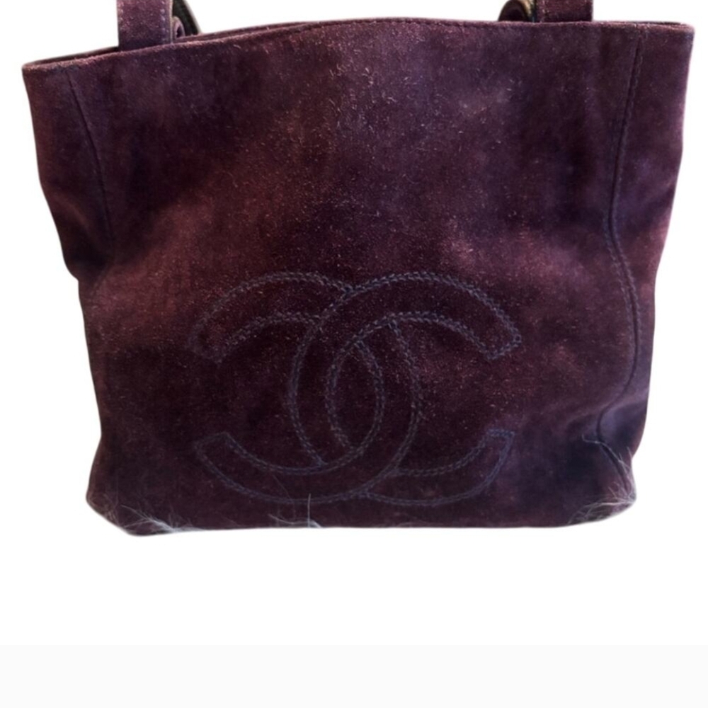 CHANEL Deep Purple Suede Tote